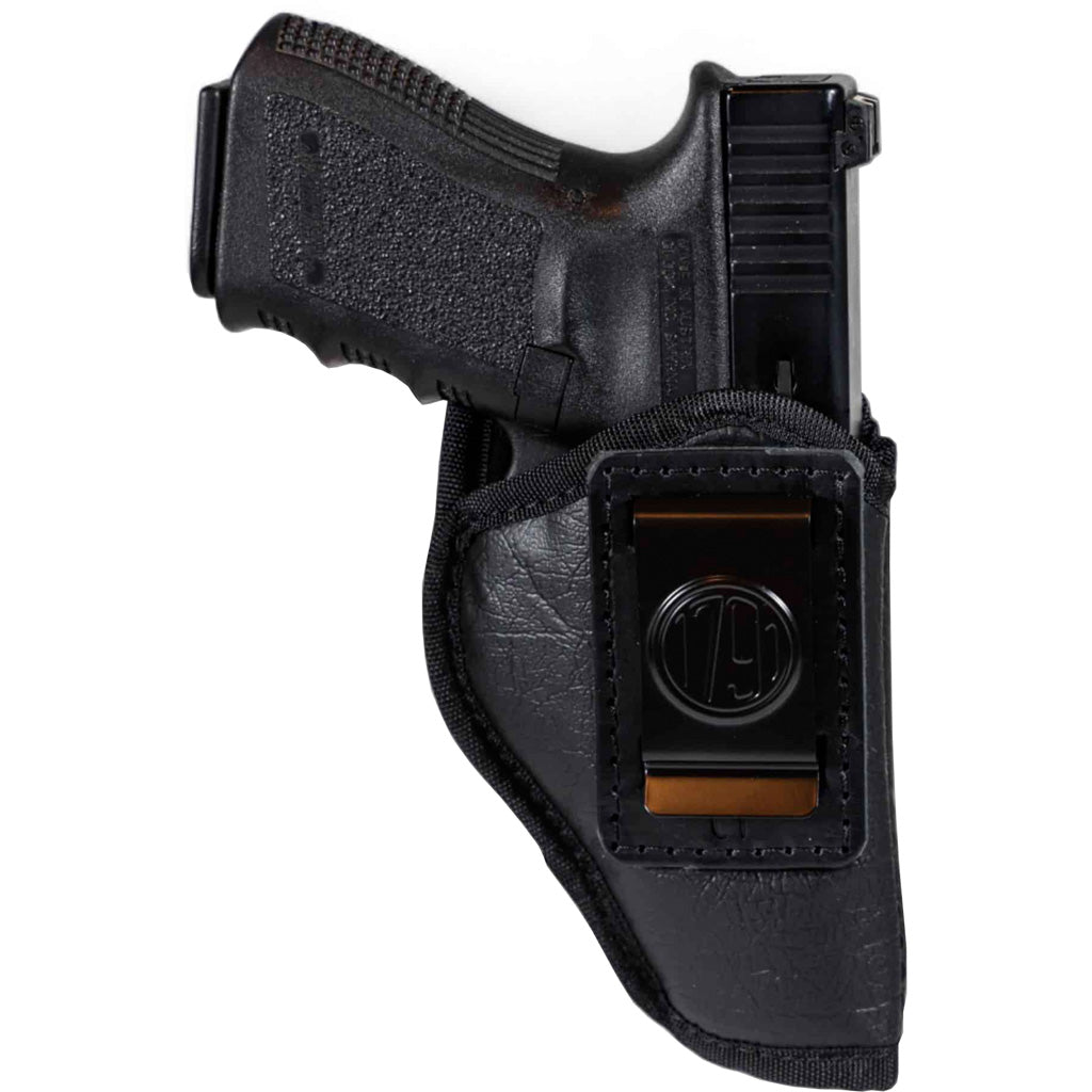 1791 Gunleather EcoCarry IWB Holster in Compact Auto Small Black RH - Front View