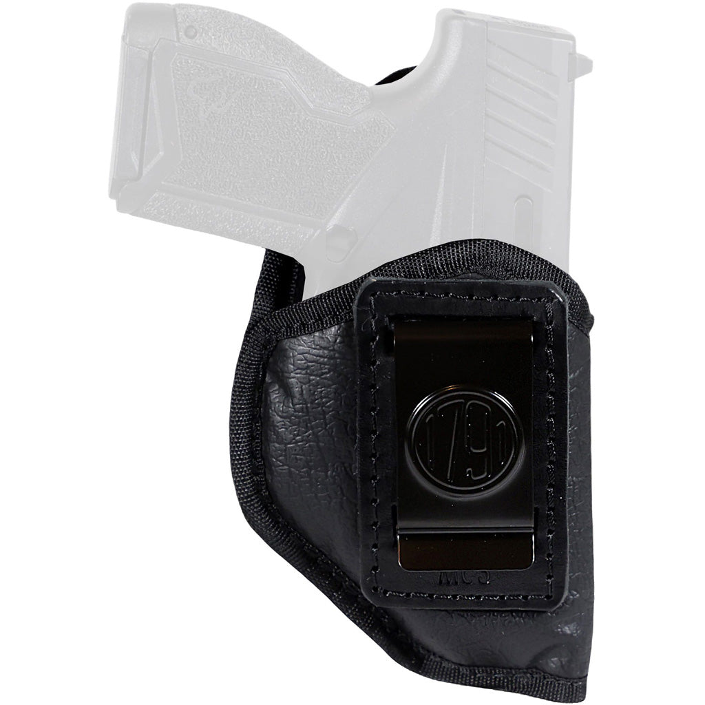 1791 Gunleather EcoCarry IWB Holster in Micro Compact Auto Medium Black RH - Front View