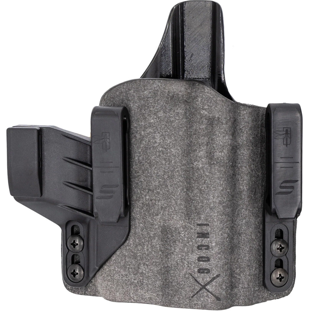 Safariland Incog-X IWB Holster in Glock 19/17 w Light Suede Gray RH - Front View