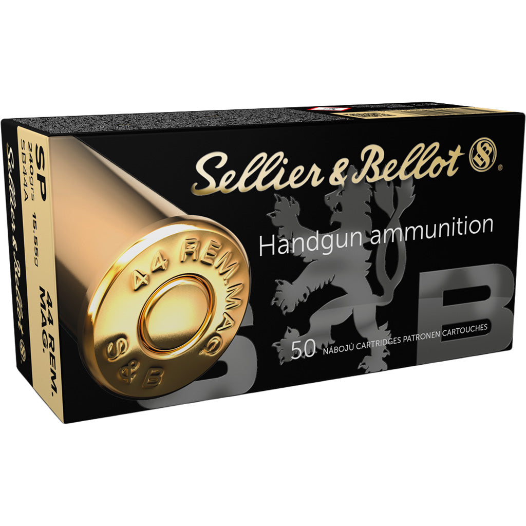 Sellier & Bellot Pistol Ammo in 44 Rem Mag 240 gr. SP 50 rd. - Front View