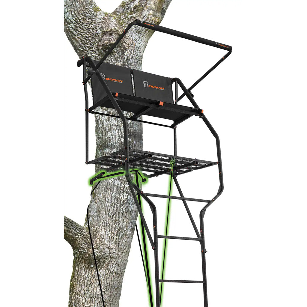 Olman Ol Man 18 Marksman 2-Person Ladder Stand - Front View
