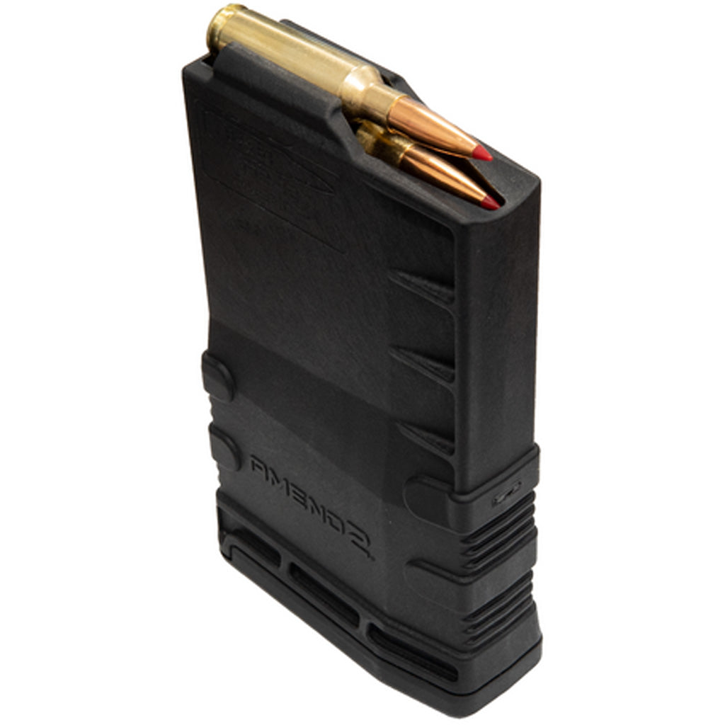 Amend2 Short-Action AICS Magazine in 7.62x51/.308 Black 12 rd. - Front View