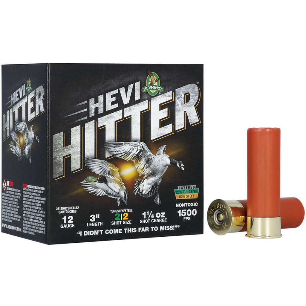 Hevi Shot Hevi Hitter Shotgun Ammo in 12ga. 3in. 1 1/4 oz. #2 Tungsten/Steel 25 rd. - Front View