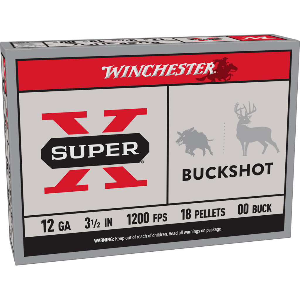 Winchester Super X Buckshot in 12 ga. 3.5 in. 00 Buck 5 rd. - Front View