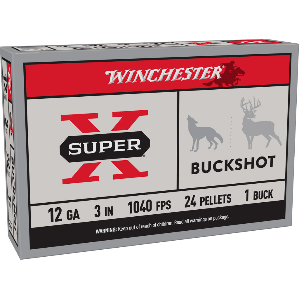 Winchester Super X Buckshot in 12 ga. 3 in. 1 Buck 5 rd. - Front View