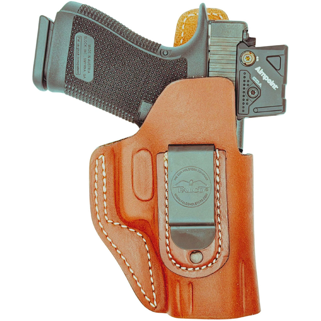 Rounded Gear Rounded Multi Fit Holster in Leather Universal Holster Brown Micro RH/LH - Front View