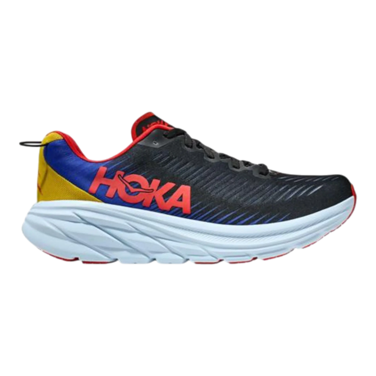 Hoka Rincon 3 Men's Running Shoes — Black/Dazzling Blue Mesh