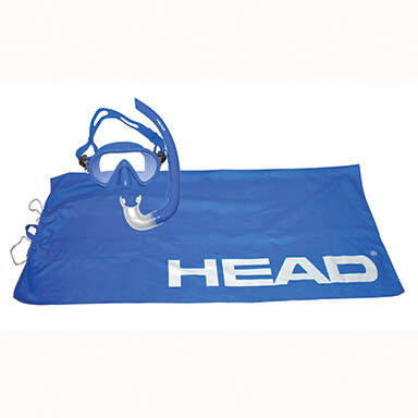 HEAD Adventure Junior Snorkel Combo with Backpack Towel in Light Blue - front view