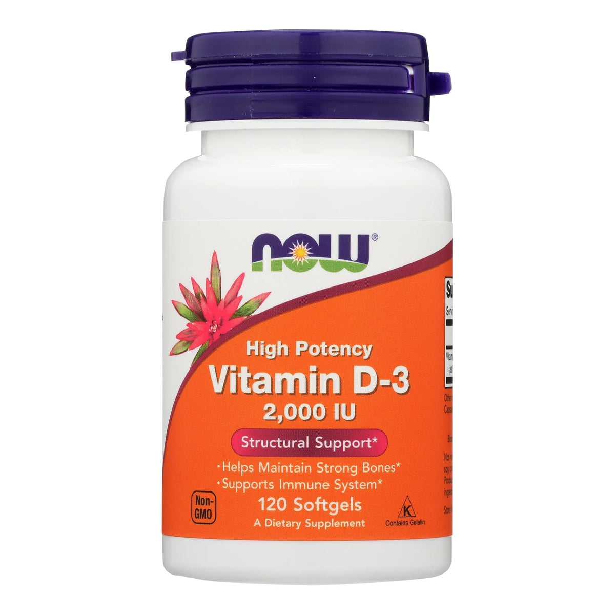 Now Foods Vitamin D-3 2000iu - 1 Each - 120 Sgels