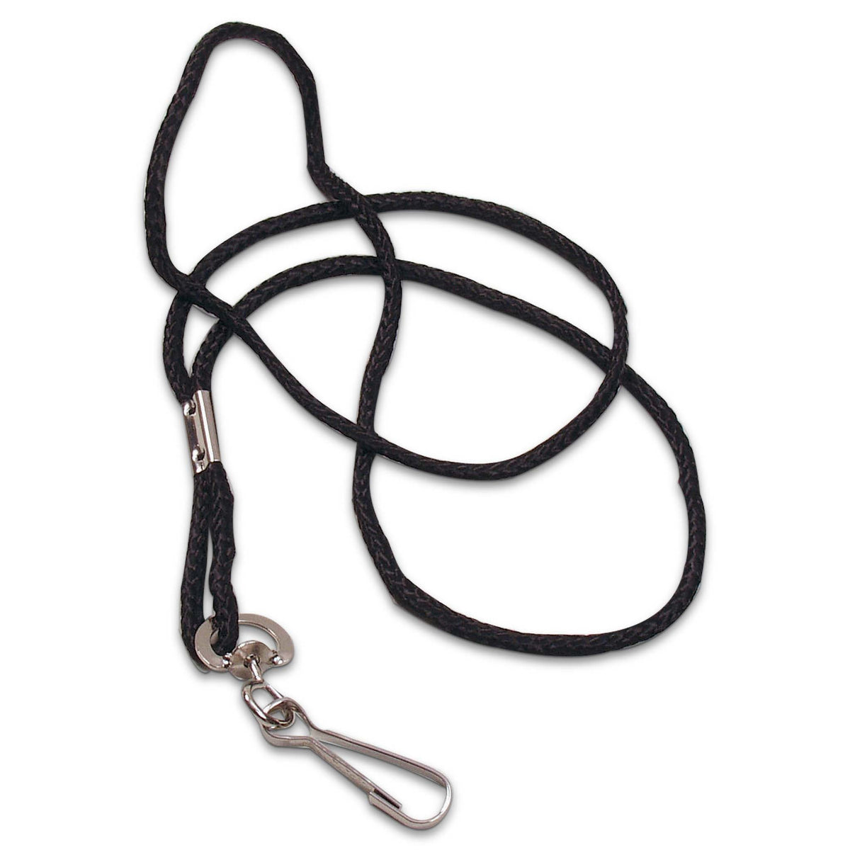 Select Lanyard, Referee Whistle Lanyard in Black - Front View