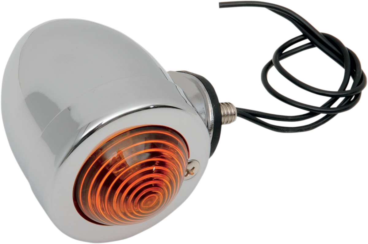 DRAG SPECIALTIES, Drag Specialties Bullet Light Bottom-Mount Amber Lens Chrome 162052-BC207
