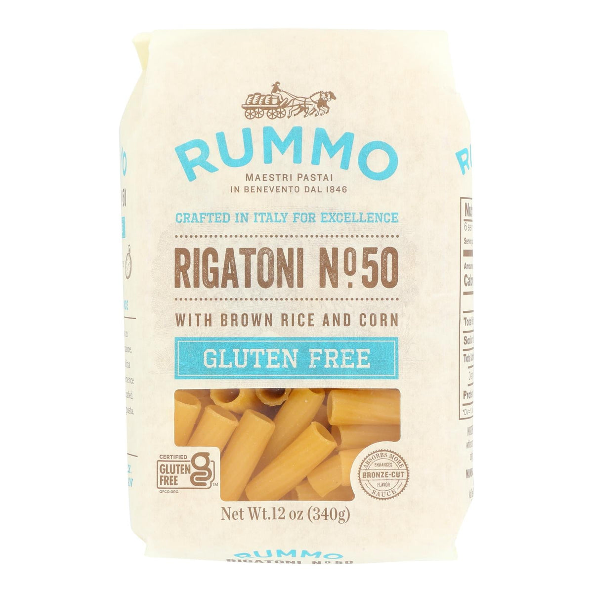 Rummo Gluten Free Rigatoni Pasta, 12 oz (Case of 12)