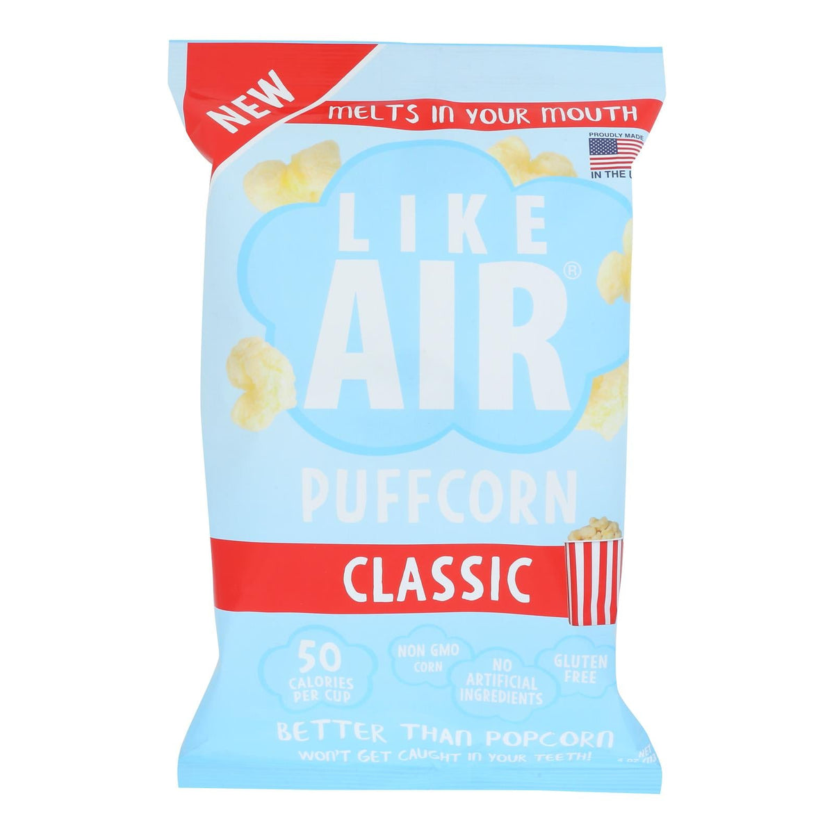 Like Air Baked Puffcorn, Butter & Salt, 4 oz (Case of 12)
