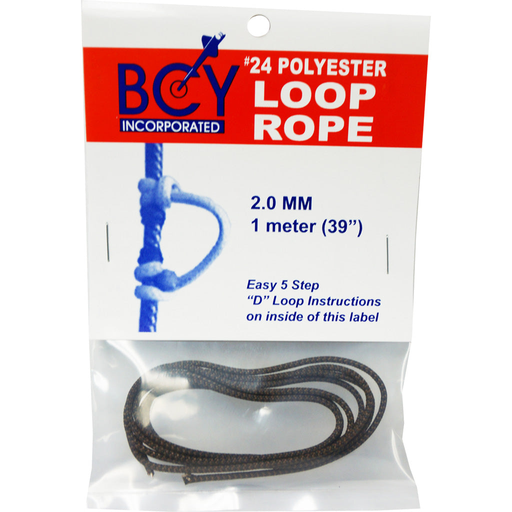 BCY 24 D-Loop Material in Brown/Black 1m - Front View