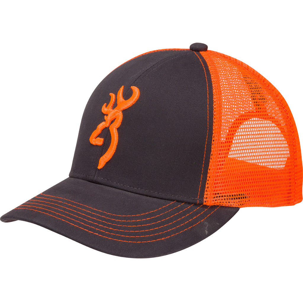 Browning Flashback Hat in Grey/Orange - Front View