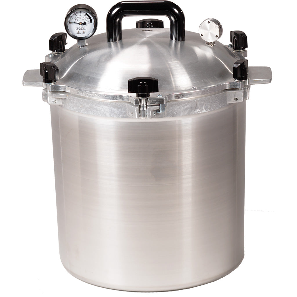 All American Canner Pressure Cooker in 25 Qt. - Front View