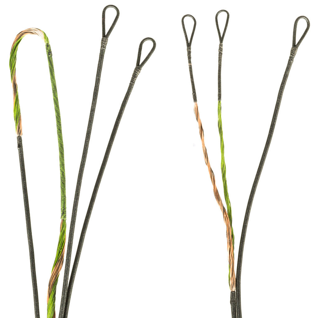 First String FirstString Premium String Kit in Green/ Brown Bowtech Carbon Knight - Front View
