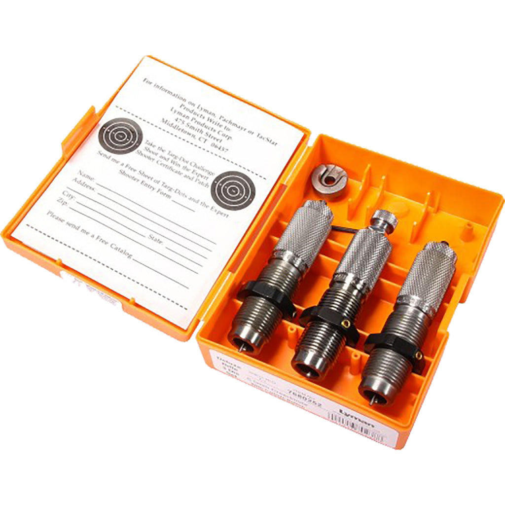 Lyman Carbide Deluxe Rifle 3 Piece Die Set in 223 Rem/5.56mm - Front View