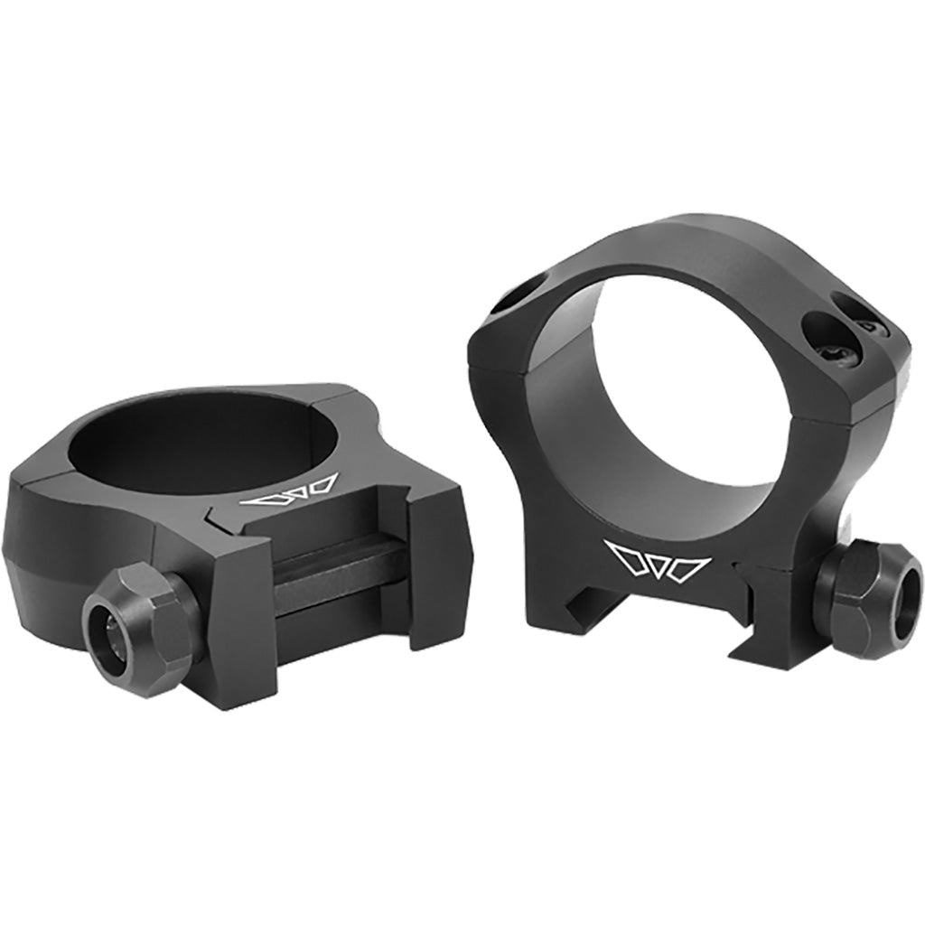 Warne Mountain Tech Scope Rings in Matte Black 30mm Low - Front View