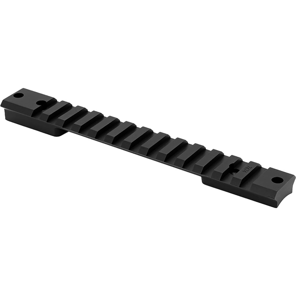 Warne Mountain Tech Tactical Rail in Matte Black Remington Long Action - Front View