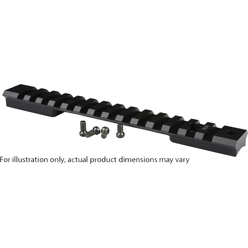 Warne Mountain Tech Tactical Rail in Matte Black Howa/Vanguard Long Action - Front View