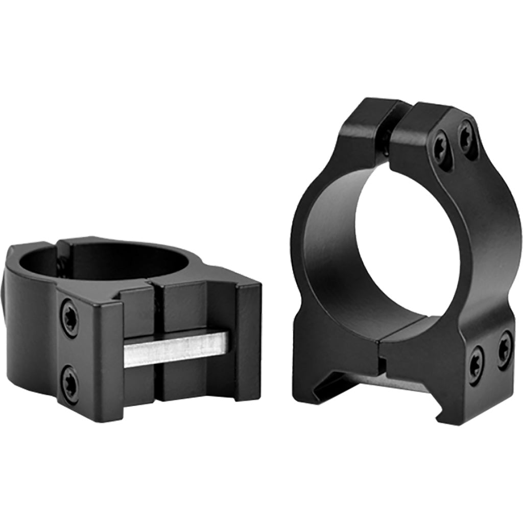 Warne Maxima Vertical PA Scope Rings in Matte Black 1 in. Low - Front View