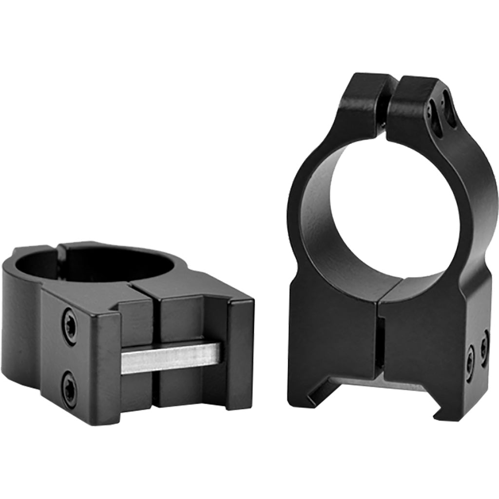 Warne Maxima Vertical PA Scope Rings in Matte Black 1 in. High - Front View