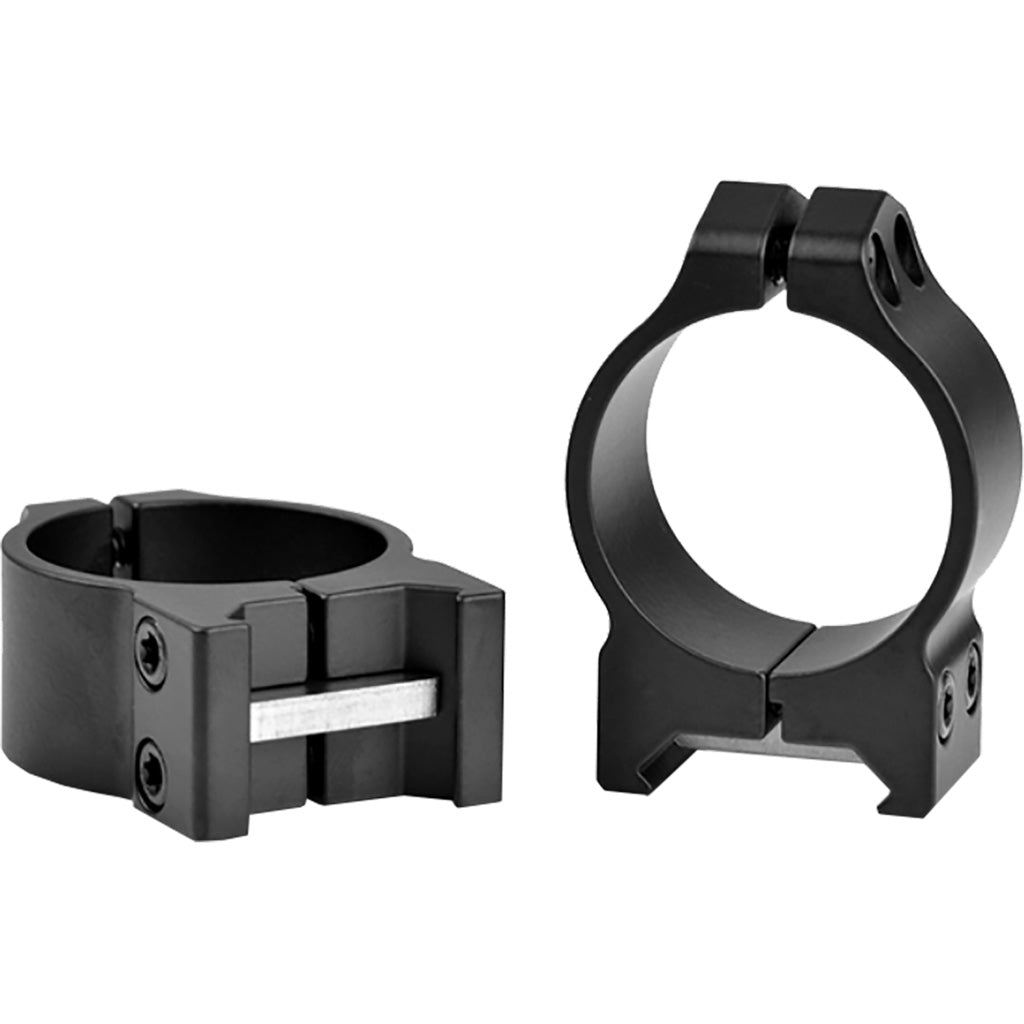 Warne Maxima Vertical PA Scope Rings in Matte Black 30mm Low - Front View