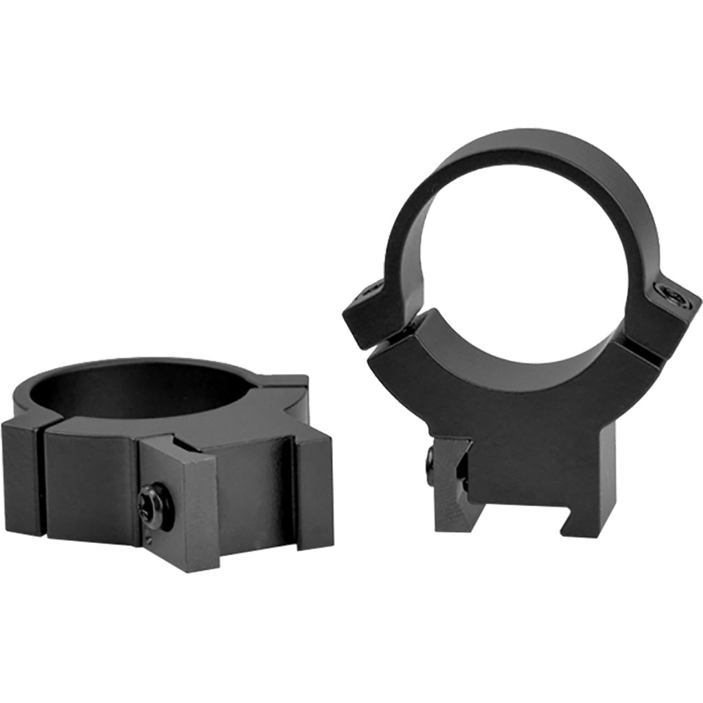 Warne Maxima Horizontal PA Rimfire Scope Rings in 3/8 Dovetail Matte Black 1 in. High - Front View