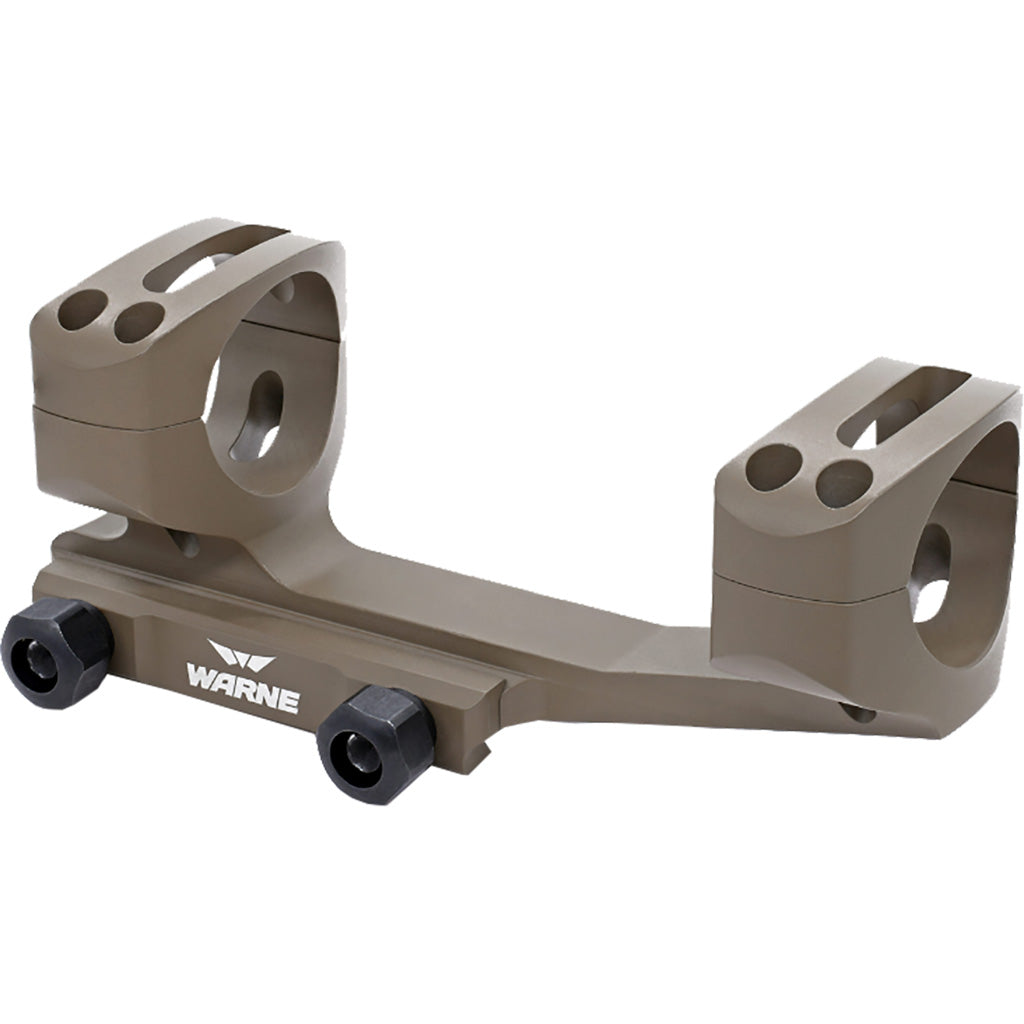 Warne Fixed MSR Cantilever Scope Mount in Tan - Front View