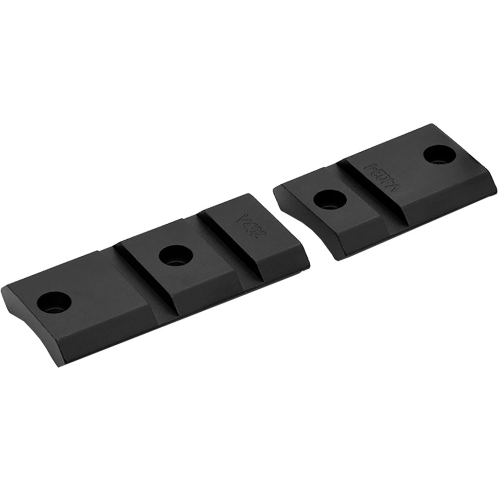 Warne Vapor Aluminum Base Set in Matte Black Savage 10/110 and American Centerfire - Front View