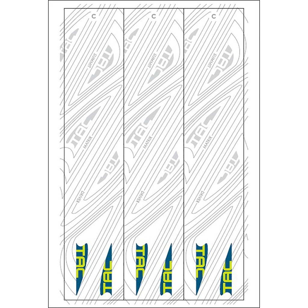 TAC Vanes Arrow Specific Wraps in White Size C 4.675 13 pk. - Front View