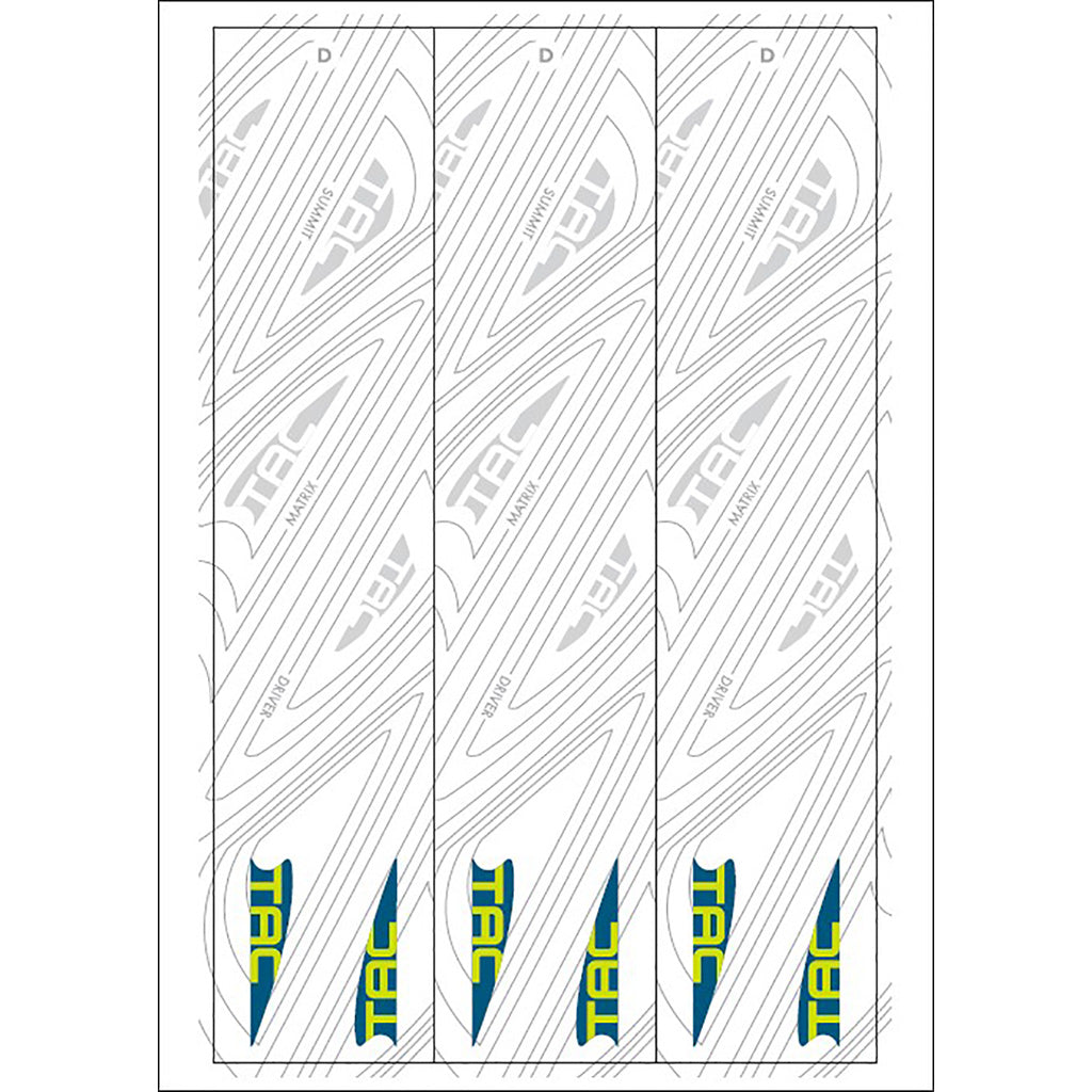 TAC Vanes Arrow Specific Wraps in White Size D 4.675 13 pk. - Front View