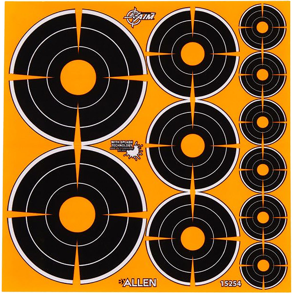 EzAim Splash Bullseye Adhesive Targets in Variety Pack 12 pk. - Front View