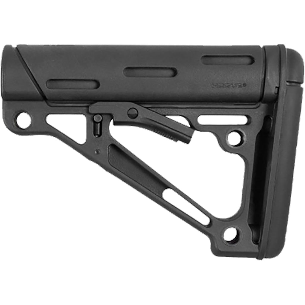 Hogue OverMolded Collapsible Buttstock in Black - Front View