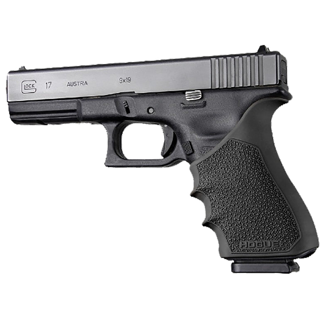 Hogue HandAll Beavertail Grip Sleeve in Black Glock 17/17L/22/35/34/31/37 Gen 3-4 - Front View