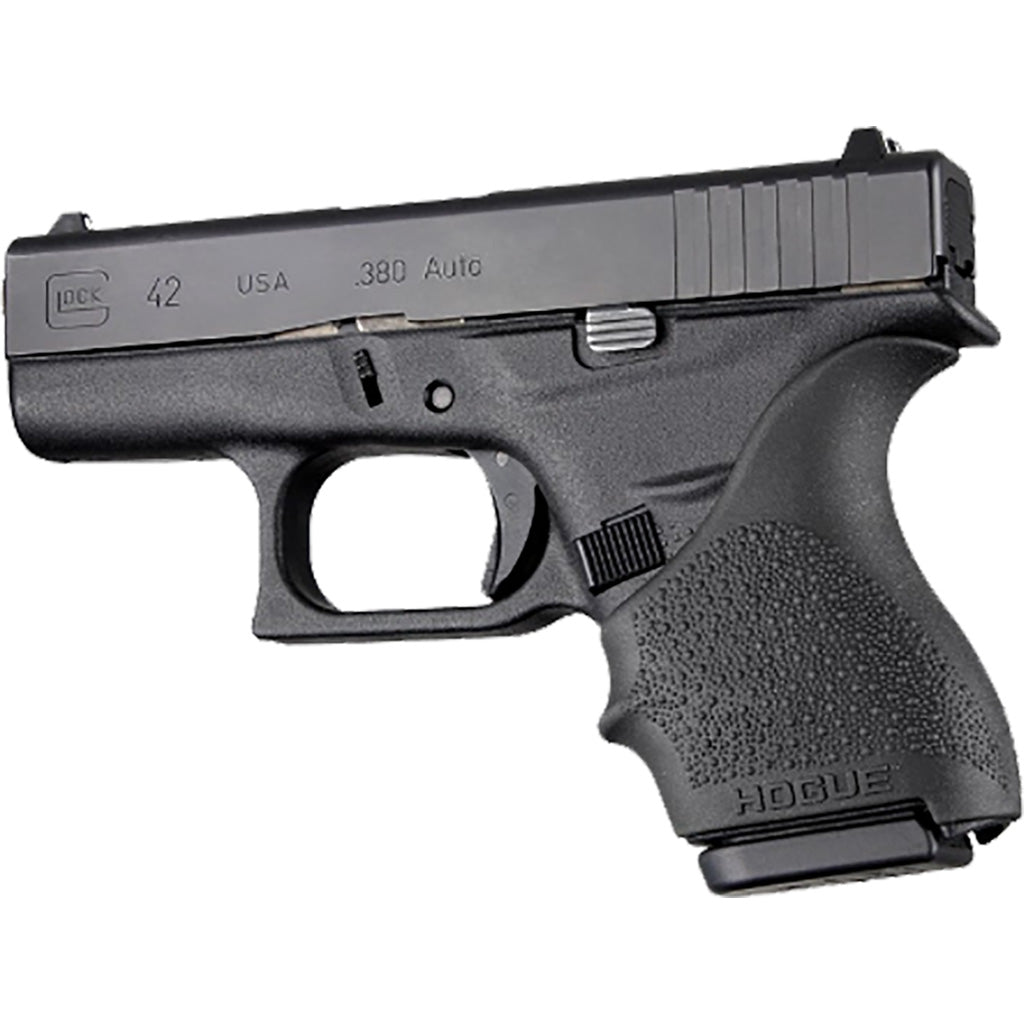 Hogue HandAll Beavertail Grip Sleeve in Black Glock 42/43 - Front View