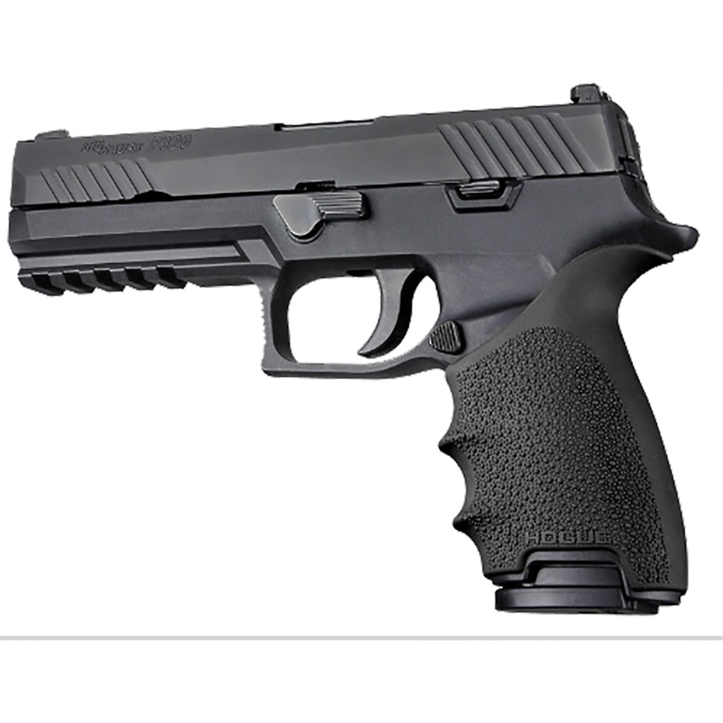 Hogue HandAll Beavertail Grip Sleeve in Black Sig Sauer P320 - Front View
