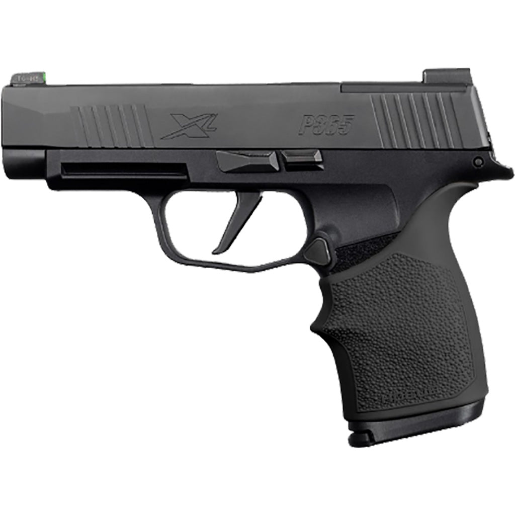 Hogue HandAll Beavertail Grip Sleeve in Black Sig Sauer P365XL - Front View