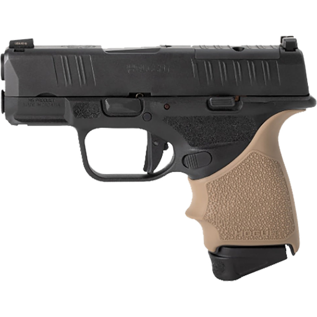 Hogue HandAll Beavertail Grip Sleeve in FDE Springfield Hellcat - Front View
