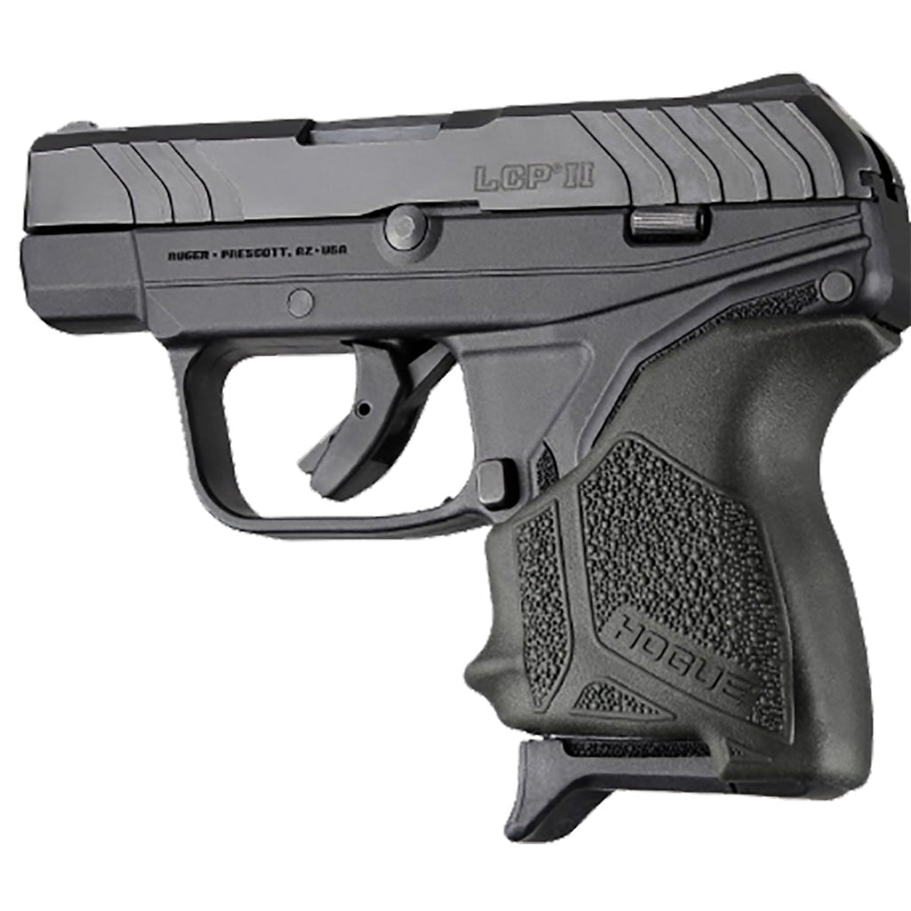 Hogue HandAll Beavertail Grip Sleeve in Black Ruger LCP II - Front View