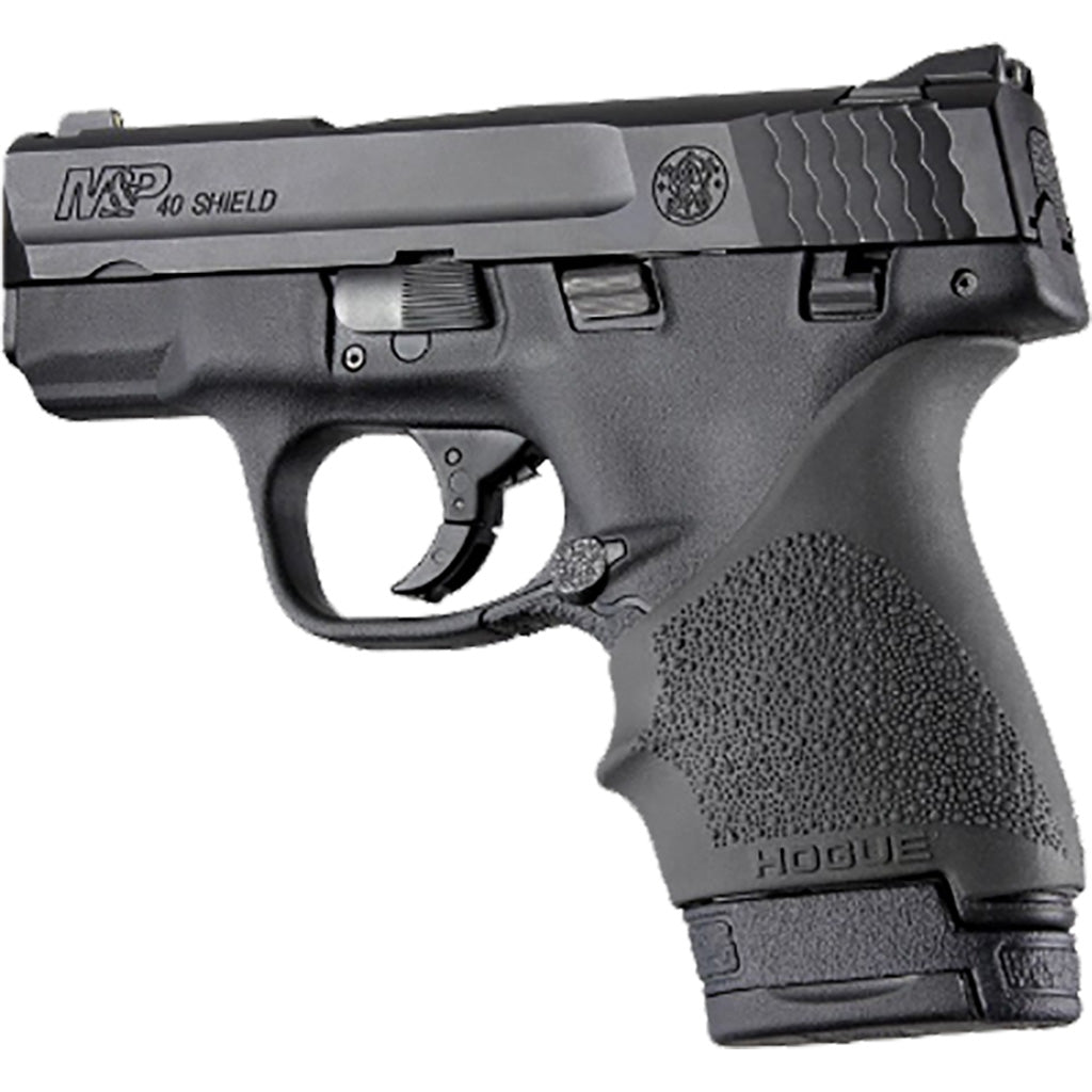 Hogue HandAll Beavertail Grip Sleeve in Black W&W M&P Shield, Ruger LC9 - Front View