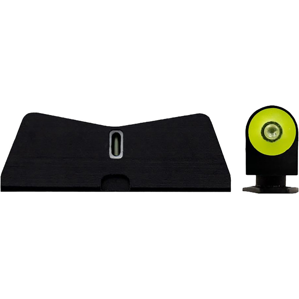 XS Sights DXT2 Big Dot Pistol Sights in Yellow Glock 42 & 43 - Front View