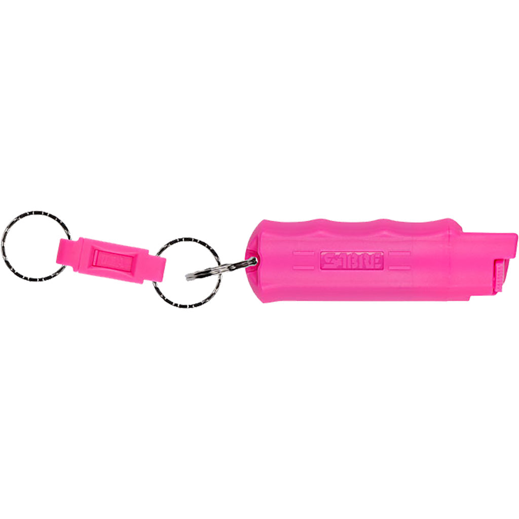 Sabre 3-in-1 Key Chain Pepper Spray in Pink - Front View