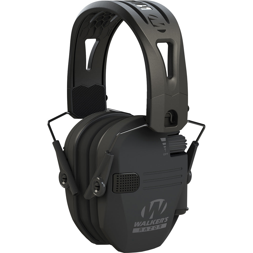 Walkers Razor Tacti-Grip Digital Muff in Black - Front View