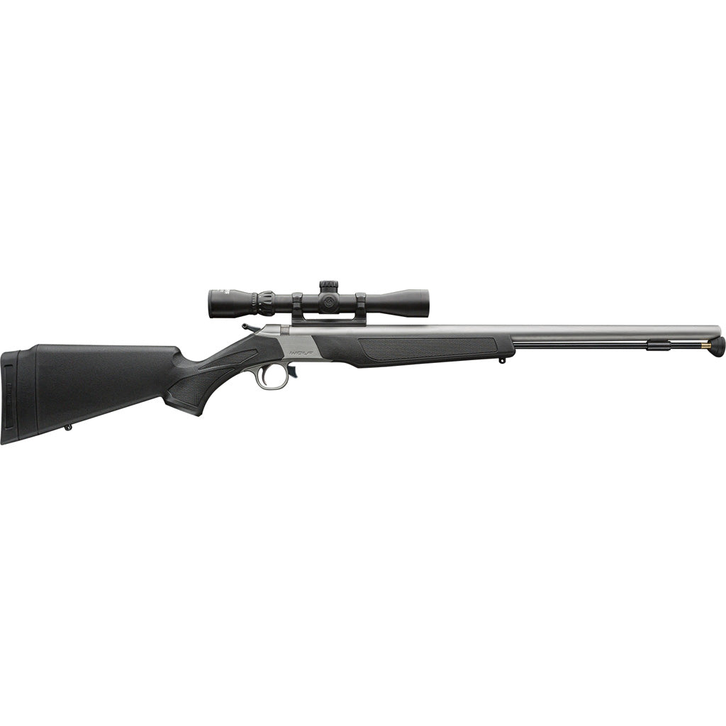 CVA Wolf V2 Muzzleloader Package in Black/Silver - Front View