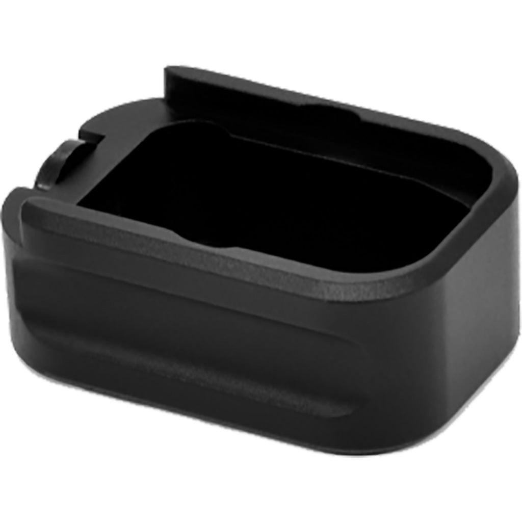 Warne Magazine Extension in Black +3/2 Fits Glock 17 and 22 - Front View