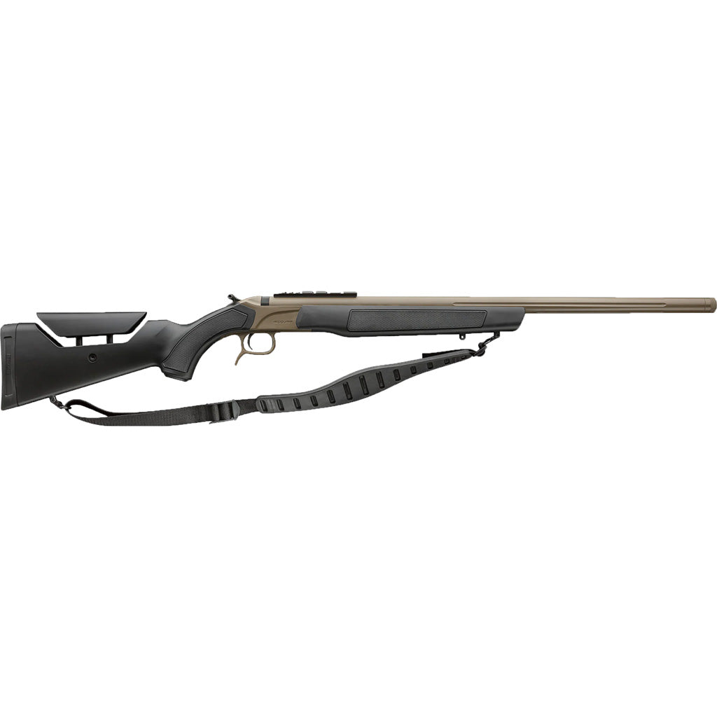 CVA Accura LR-X Muzzleloader in 50 Cal 30 in. FDE /Nitride Pic Rail - Front View