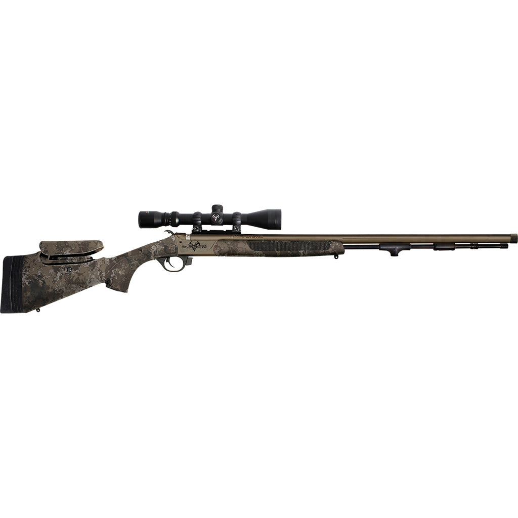 Traditions Pursuit XT Pro Muzzleloader in 50 Cal. 26 in. Veil Alpine w/ Scope - Front View
