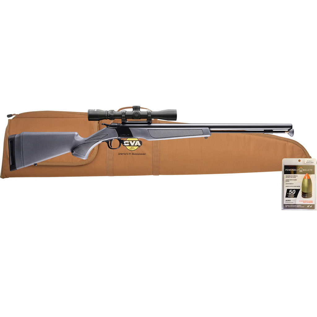CVA Wolf V2 Muzzleloader Package in Stainless/Grey - Front View